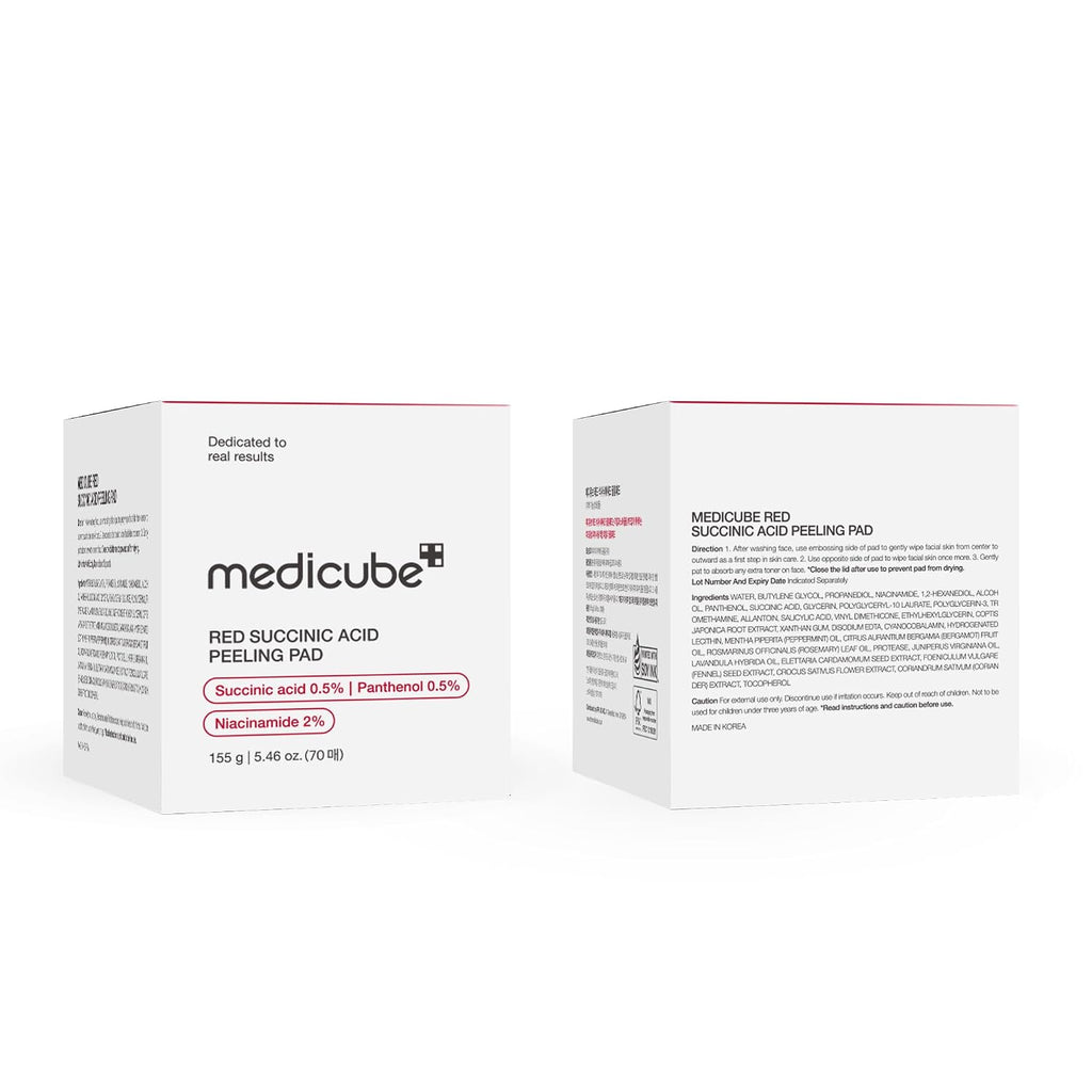 medicube Toner Pads Red Succinic Acid Panthenol Pad for Facial Peeling