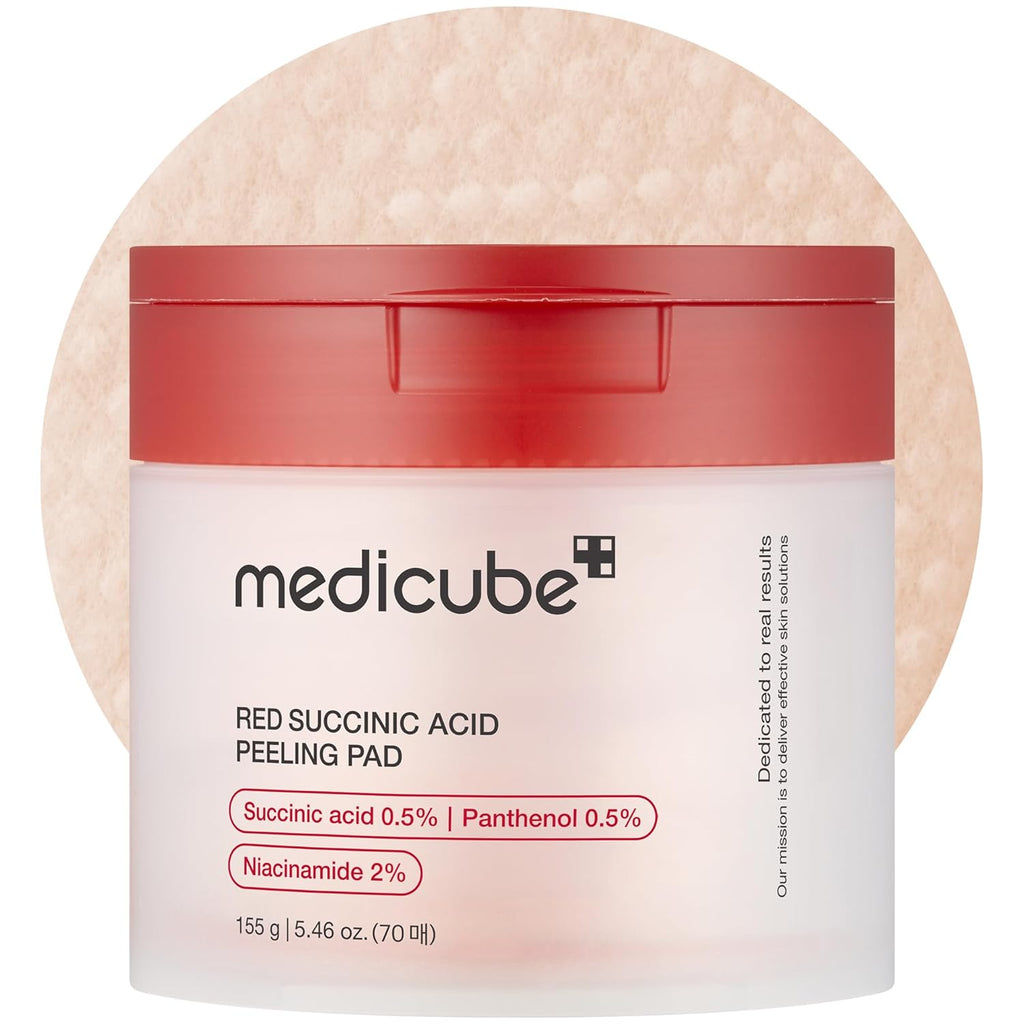 medicube Toner Pads Red Succinic Acid Panthenol Pad for Facial Peeling